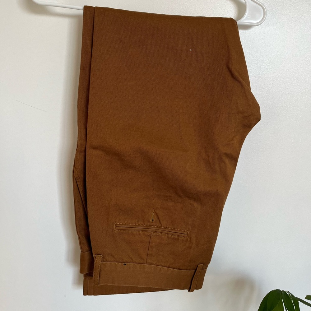 J Crew brown/tan straight leg chinos size 34/30